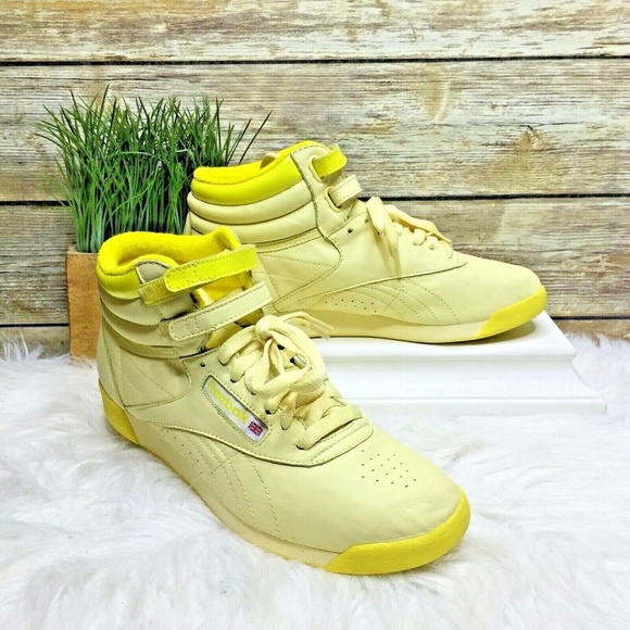 reebok freestyle hi yellow